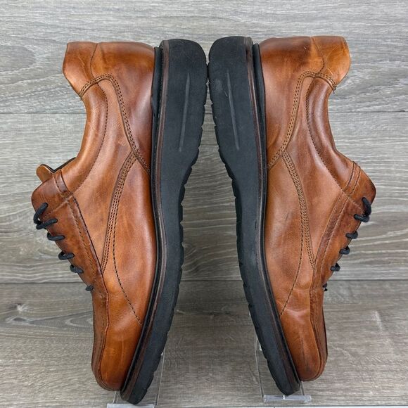Brown Shoe Co 74140-2 Maltese Men's Sz 13M Cognac Brown Leather Low Top Oxfords - Picture 9 of 12